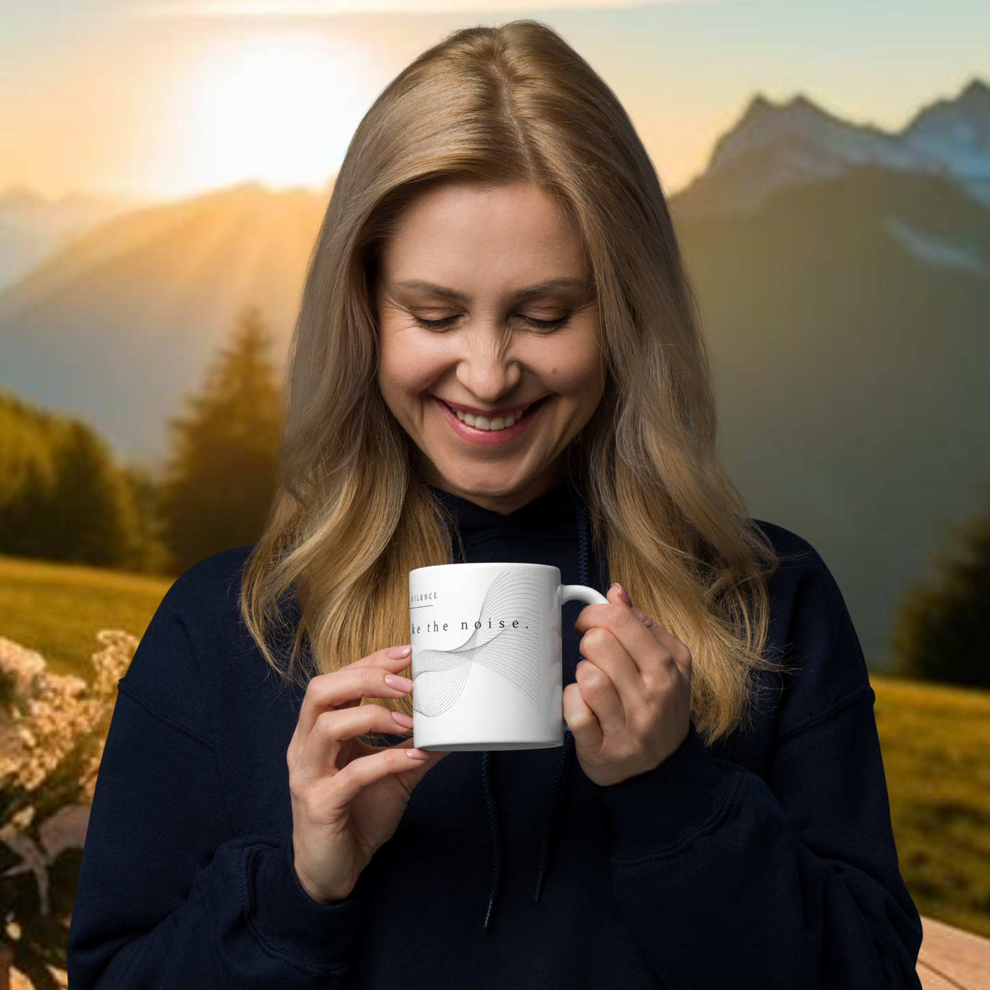 Hustle in Silence - Let success make the noise Tasse – Minimalistisch | inspirierende Botschaft | Kaffeeliebhaber | weißer Keramikbecher