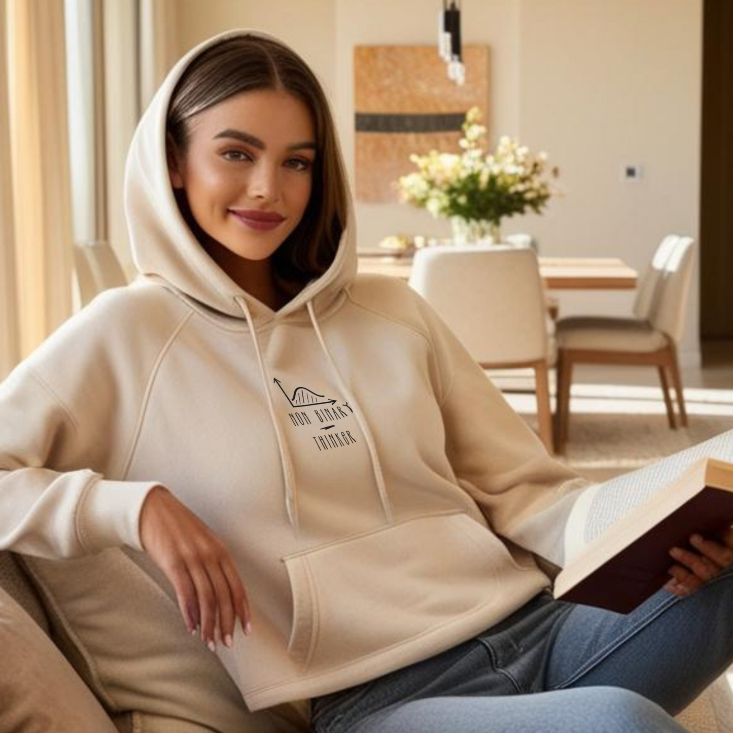 Non Binary Thinker Hoodie – Unisex Hoodie | kreative Problemlöser | Kritische Denker | Weniger Vorurteile | Streetwear