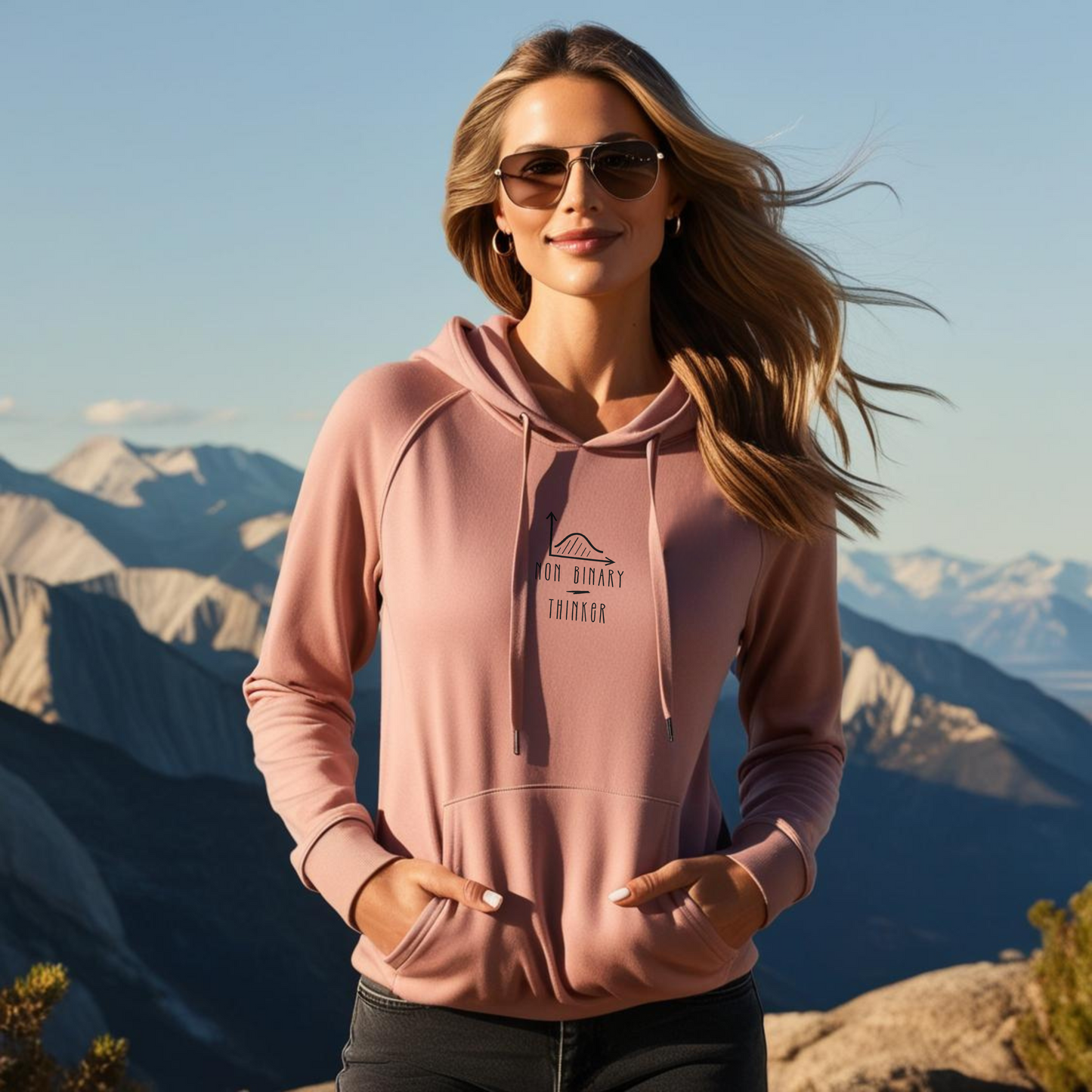 Non Binary Thinker Hoodie – Unisex Hoodie | kreative Problemlöser | Kritische Denker | Weniger Vorurteile | Streetwear