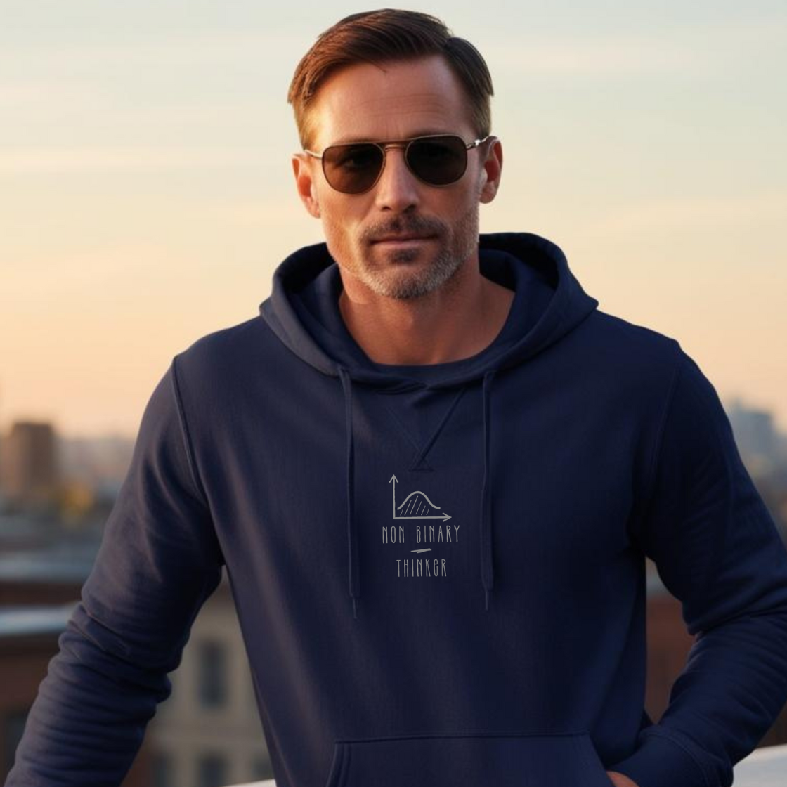 Non Binary Thinker Hoodie – Unisex Hoodie | kreative Problemlöser | Kritische Denker | Weniger Vorurteile | Streetwear