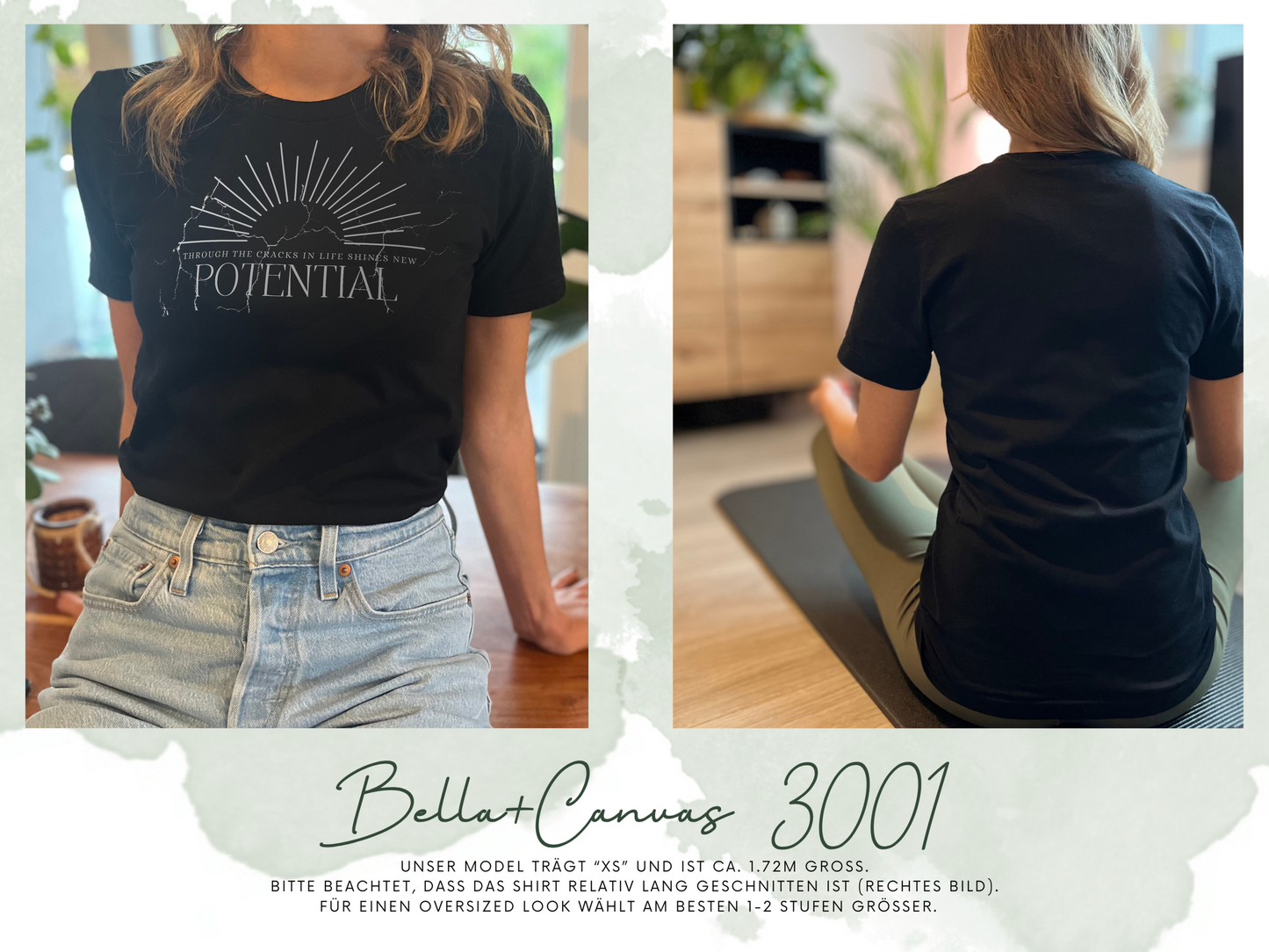 Through the cracks in life shines new potential T-Shirt | Inspiration | Mindset | Wachstum | Resilienz | Unisex T-Shirt