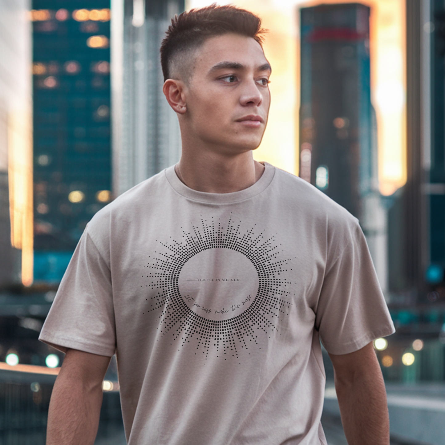 Hustle in Silence T-Shirt – Motivational Shirt | Success, Mindset &amp; Focus | Minimalist Design | Inspirational Shirt | Unisex T-Shirt
